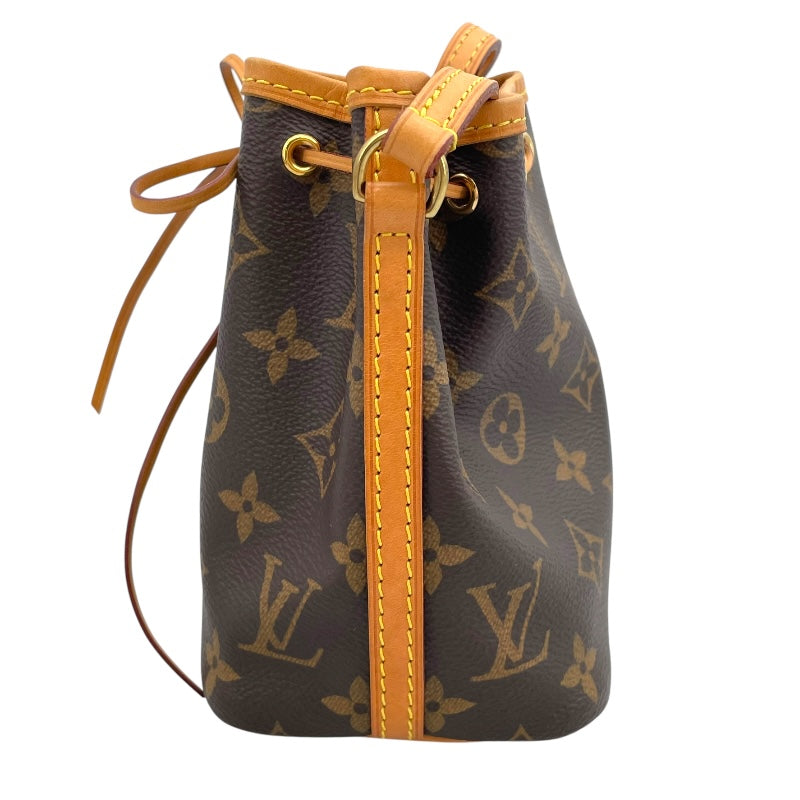 ルイ・ヴィトン LOUIS VUITTON ナノ・ノエ M41346 ブラウン モノグラム・キャンバス レディース ショルダーバッグ