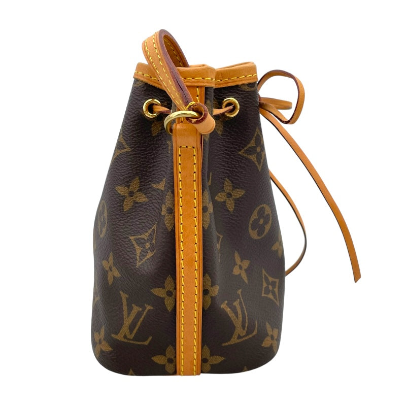ルイ・ヴィトン LOUIS VUITTON ナノ・ノエ M41346 ブラウン モノグラム・キャンバス レディース ショルダーバッグ
