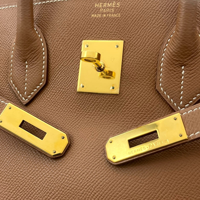エルメス HERMES バーキン35 □F刻印 ゴールド ゴールド金具 クシュベル レディース ハンドバッグ