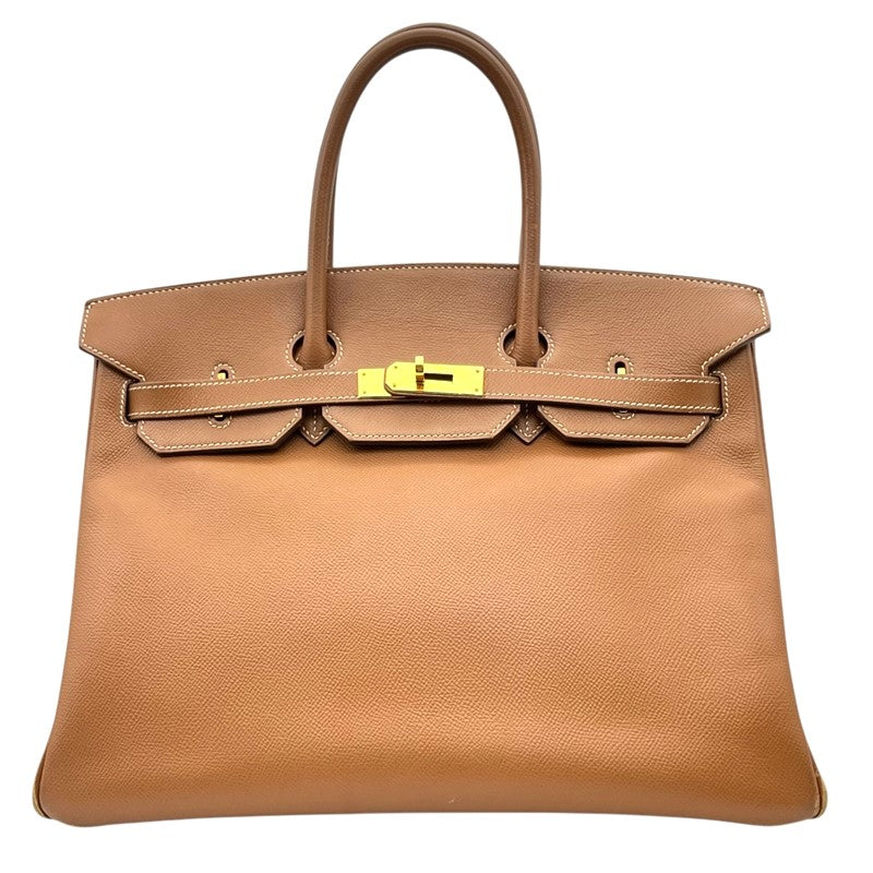 エルメス HERMES バーキン35 □F刻印 ゴールド ゴールド金具 クシュベル レディース ハンドバッグ