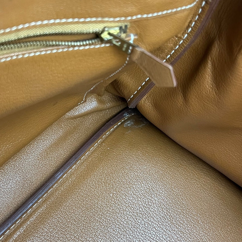 エルメス HERMES バーキン35 □F刻印 ゴールド ゴールド金具 クシュベル レディース ハンドバッグ