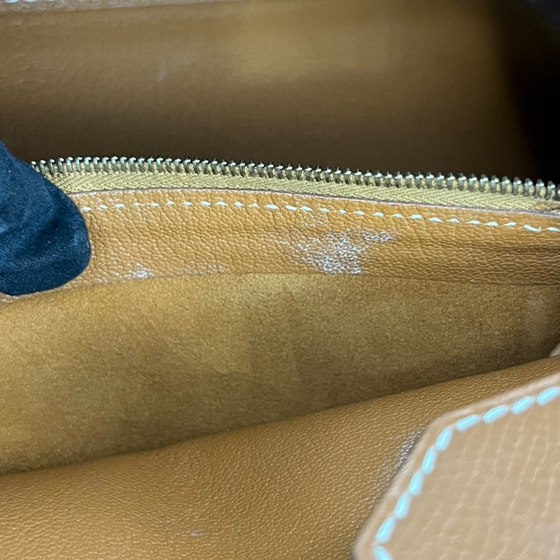 エルメス HERMES バーキン35 □F刻印 ゴールド ゴールド金具 クシュベル レディース ハンドバッグ