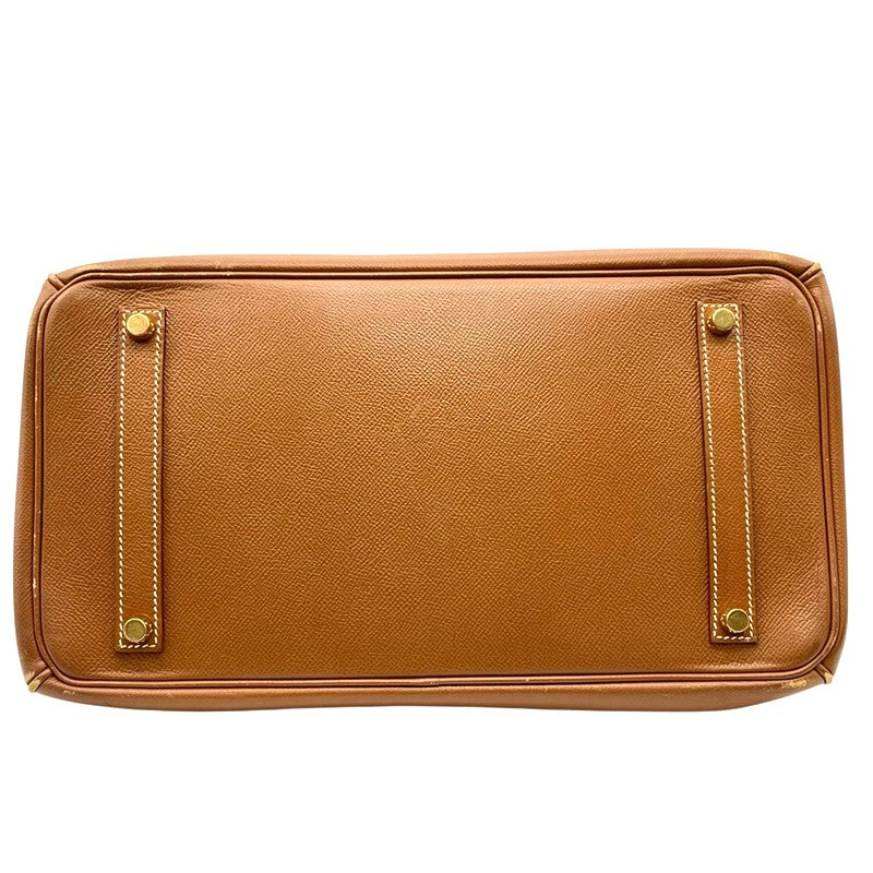 エルメス HERMES バーキン35 □F刻印 ゴールド ゴールド金具 クシュベル レディース ハンドバッグ