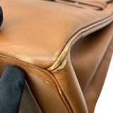 エルメス HERMES バーキン35 □F刻印 ゴールド ゴールド金具 クシュベル レディース ハンドバッグ