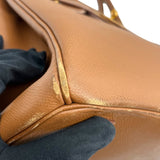 エルメス HERMES バーキン35 □F刻印 ゴールド ゴールド金具 クシュベル レディース ハンドバッグ