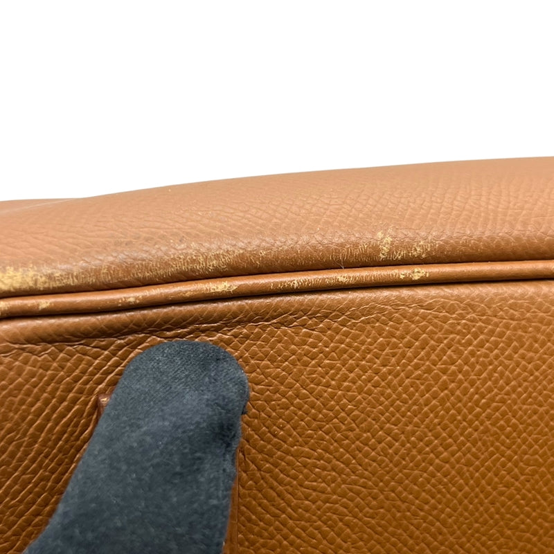 エルメス HERMES バーキン35 □F刻印 ゴールド ゴールド金具 クシュベル レディース ハンドバッグ