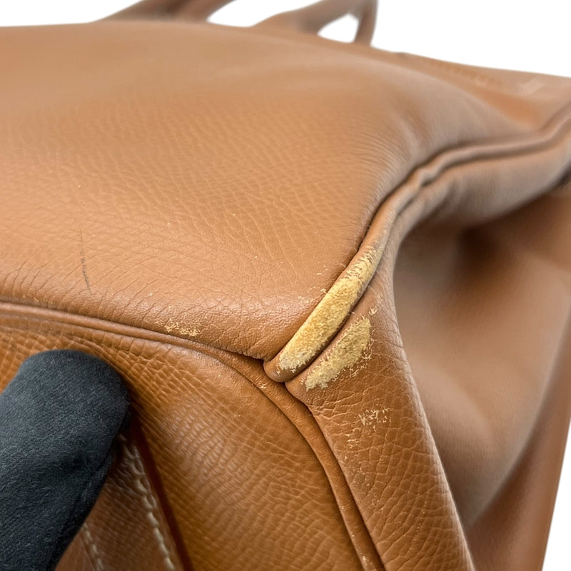 エルメス HERMES バーキン35 □F刻印 ゴールド ゴールド金具 クシュベル レディース ハンドバッグ