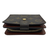 ルイ・ヴィトン LOUIS VUITTON コンパクトジップ M61667 ブラウン モノグラムキャンバス ユニセックス 二つ折り財布