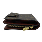 ルイ・ヴィトン LOUIS VUITTON コンパクトジップ M61667 ブラウン モノグラムキャンバス ユニセックス 二つ折り財布