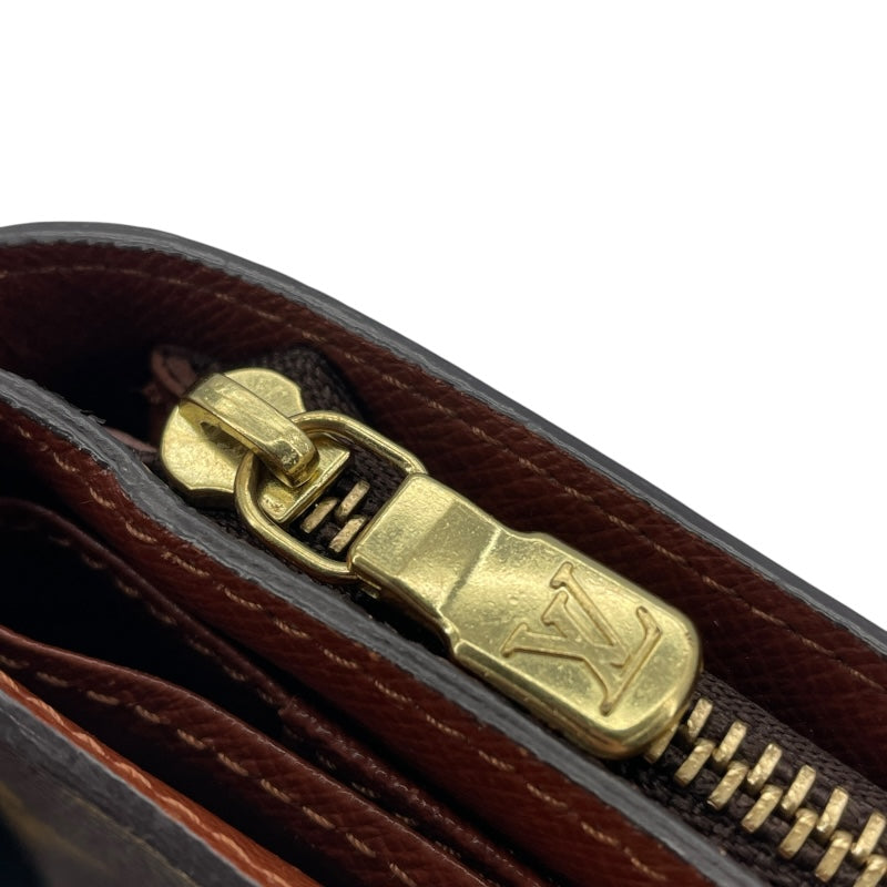 ルイ・ヴィトン LOUIS VUITTON コンパクトジップ M61667 ブラウン モノグラムキャンバス ユニセックス 二つ折り財布
