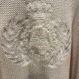 バレンシアガ BALENCIAGA ロゴ刺繍オーバーサイズニットセーター ベージュ コットン メンズ セーター