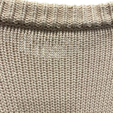 バレンシアガ BALENCIAGA ロゴ刺繍オーバーサイズニットセーター ベージュ コットン メンズ セーター