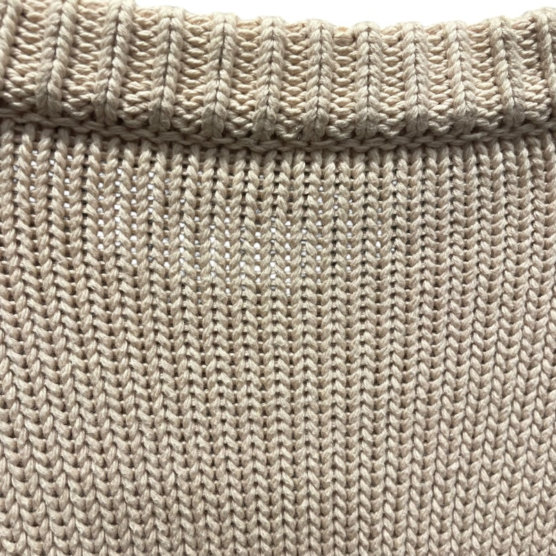 バレンシアガ BALENCIAGA ロゴ刺繍オーバーサイズニットセーター ベージュ コットン メンズ セーター