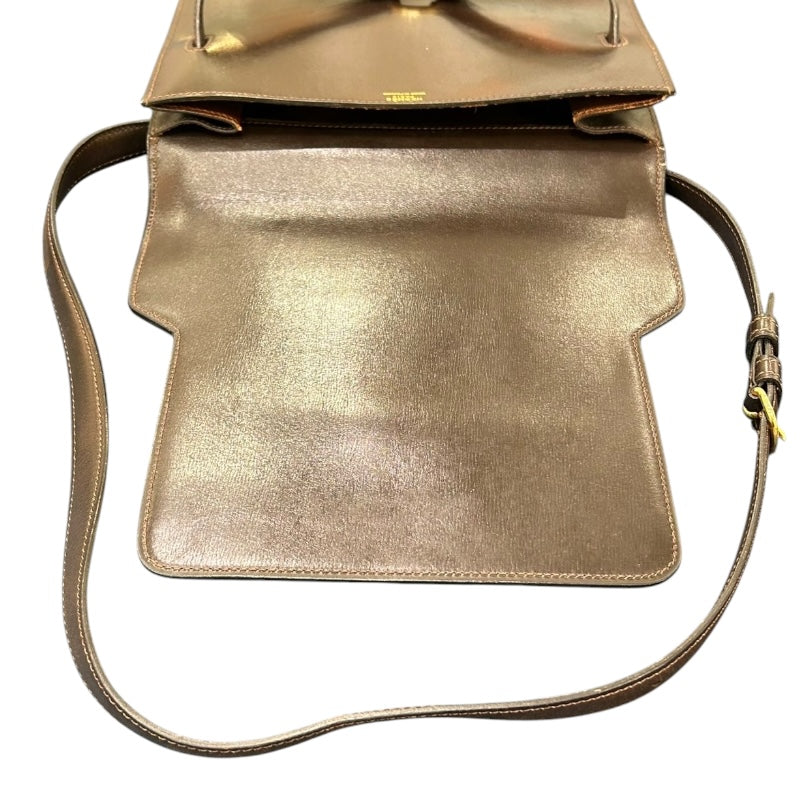 エルメス HERMES ショルダーバッグ 〇G刻印 ショコラ/ゴールド金具 ボックスカーフ ユニセックス ハンドバッグ