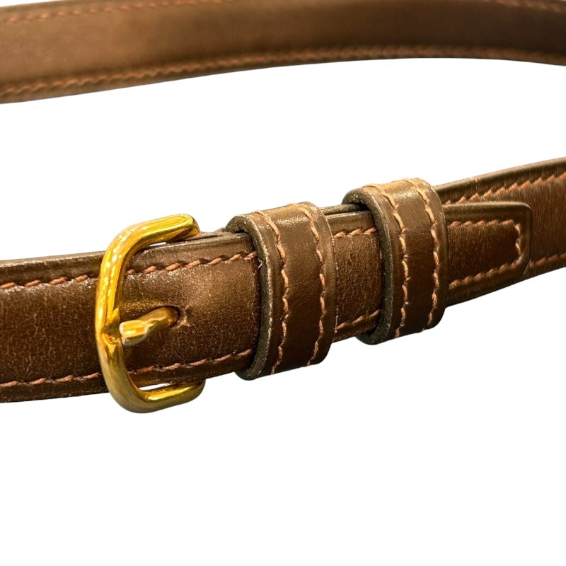 エルメス HERMES ショルダーバッグ 〇G刻印 ショコラ/ゴールド金具 ボックスカーフ ユニセックス ハンドバッグ