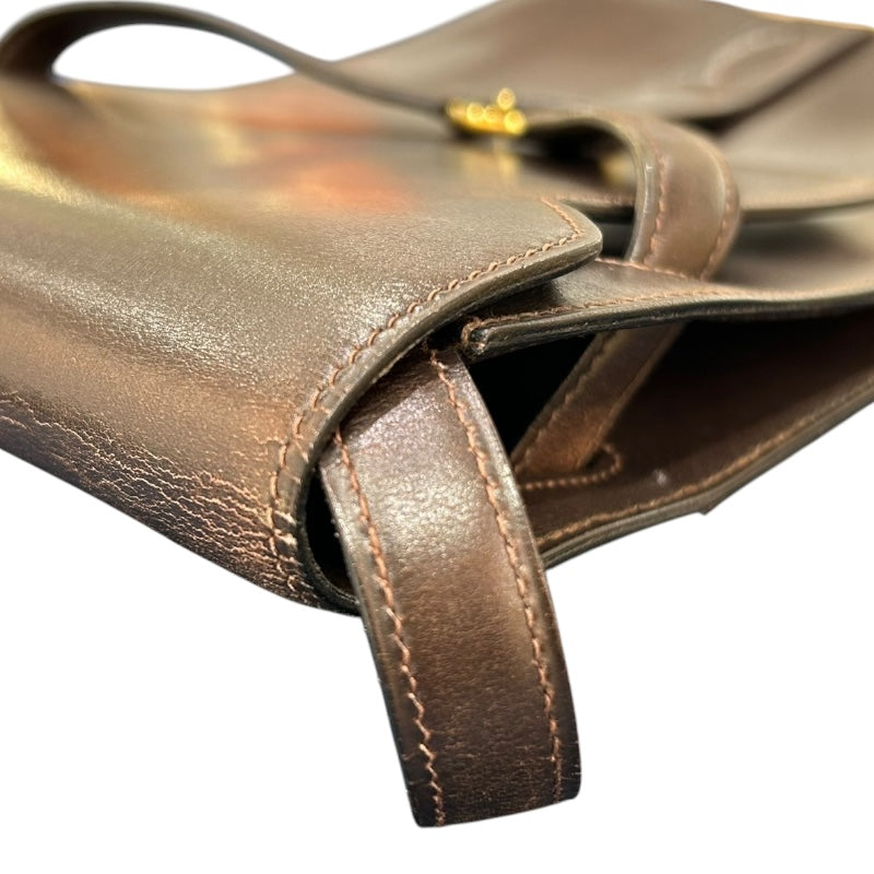 エルメス HERMES ショルダーバッグ 〇G刻印 ショコラ/ゴールド金具 ボックスカーフ ユニセックス ハンドバッグ