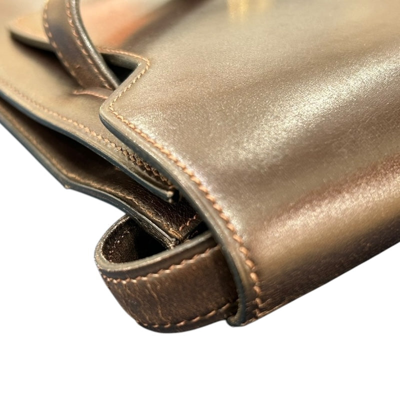 エルメス HERMES ショルダーバッグ 〇G刻印 ショコラ/ゴールド金具 ボックスカーフ ユニセックス ハンドバッグ