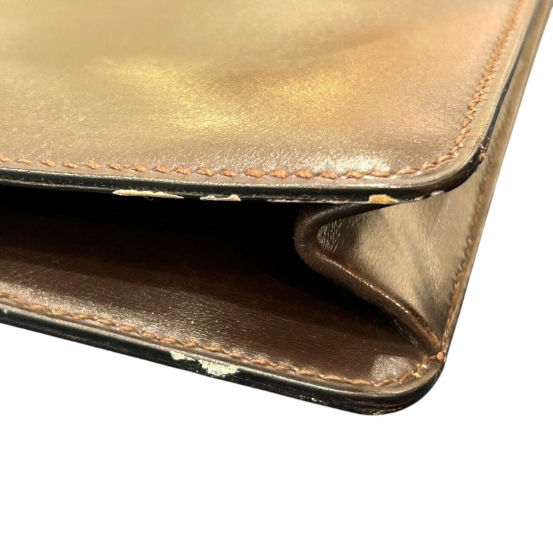 エルメス HERMES ショルダーバッグ 〇G刻印 ショコラ/ゴールド金具 ボックスカーフ ユニセックス ハンドバッグ