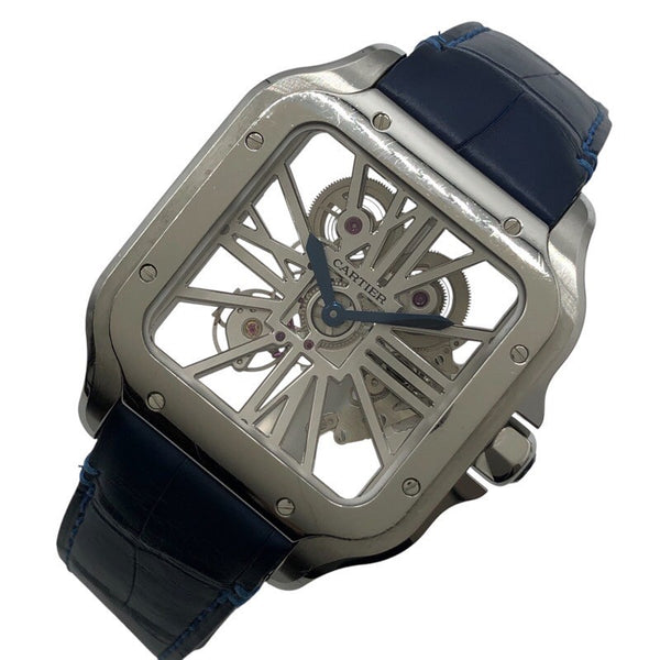 カルティエ Cartier サントス ドゥ カルティエ　スケルトンLM WHSA0007 SS メンズ 腕時計