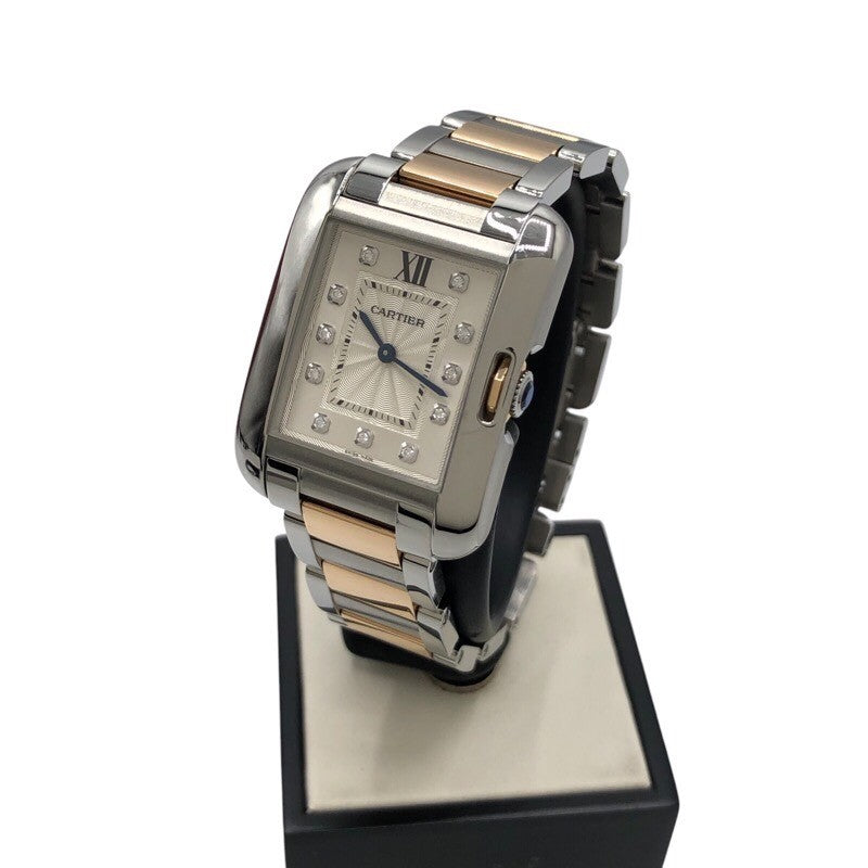 カルティエ Cartier タンク　アングレーズMM WT100032 PG/SS レディース 腕時計