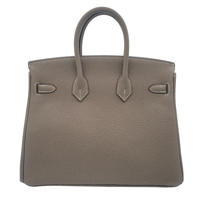 エルメス HERMES バーキン25 D刻 エトゥープ　SV金具 トゴ レディース ハンドバッグ