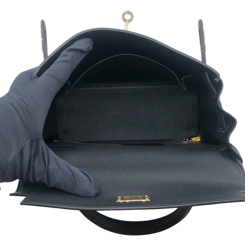 エルメス HERMES ケリー25　内縫い W刻 ブラック　GD金具 トゴ レディース ショルダーバッグ