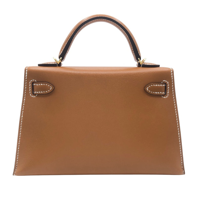 エルメス HERMES ミニケリー2 U刻 ナチュラルサブレ ゴールド金具 ヴォーバトラー レディース ショルダーバッグ
