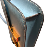 エルメス HERMES コンスタンス1 24 W刻 ニューブルージーン　ゴールド金具 エプソン レディース ショルダーバッグ