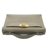 エルメス HERMES ポシェットケリー W刻 ベージュマルファ　GD金具 スイフト レディース ハンドバッグ