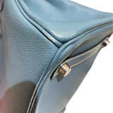 エルメス HERMES バーキン30 □M刻 ブルージーン シルバー金具 エプソン レディース ハンドバッグ
