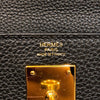 エルメス HERMES ケリー28 内縫い A刻(2017年製) ブラック ゴールド金具 トゴ レディース ショルダーバッグ