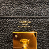 エルメス HERMES ケリー28 内縫い A刻(2017年製) ブラック ゴールド金具 トゴ レディース ショルダーバッグ