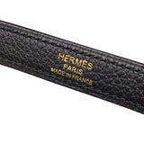 エルメス HERMES ケリー28 内縫い A刻(2017年製) ブラック ゴールド金具 トゴ レディース ショルダーバッグ
