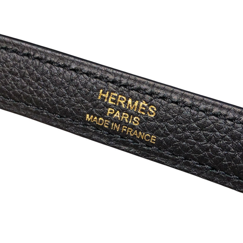 エルメス HERMES ケリー28 内縫い A刻(2017年製) ブラック ゴールド金具 トゴ レディース ショルダーバッグ
