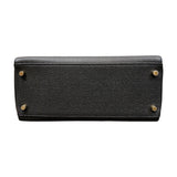 エルメス HERMES ケリー28 内縫い A刻(2017年製) ブラック ゴールド金具 トゴ レディース ショルダーバッグ