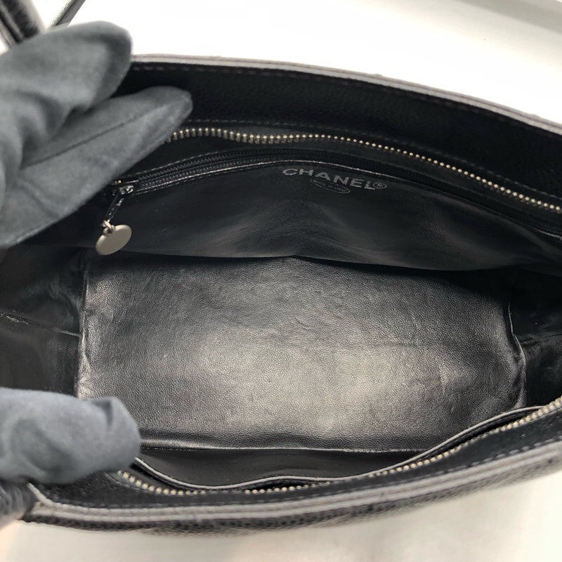 シャネル CHANEL 復刻トート A01804 ブラック/SV金具 キャビア レディース トートバッグ