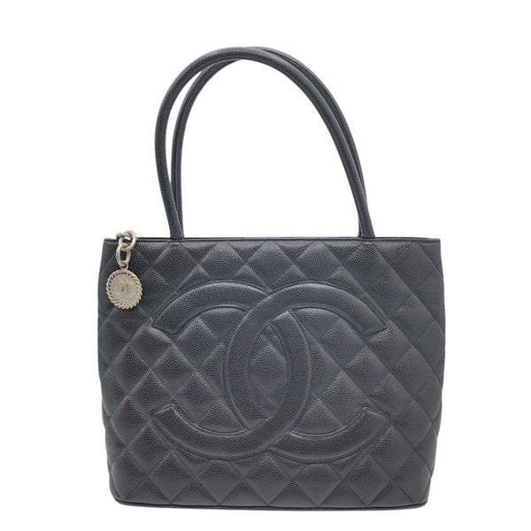 シャネル CHANEL 復刻トート A01804 ブラック/SV金具 キャビア レディース トートバッグ