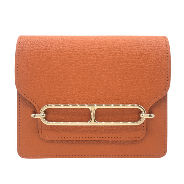 エルメス HERMES ロウリス　スリムウォレット B刻 ポティロン　GD金具 シェーブル レディース 二つ折り財布