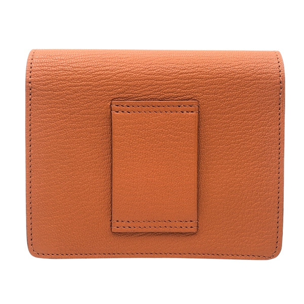 エルメス HERMES ロウリス　スリムウォレット B刻 ポティロン　GD金具 シェーブル レディース 二つ折り財布