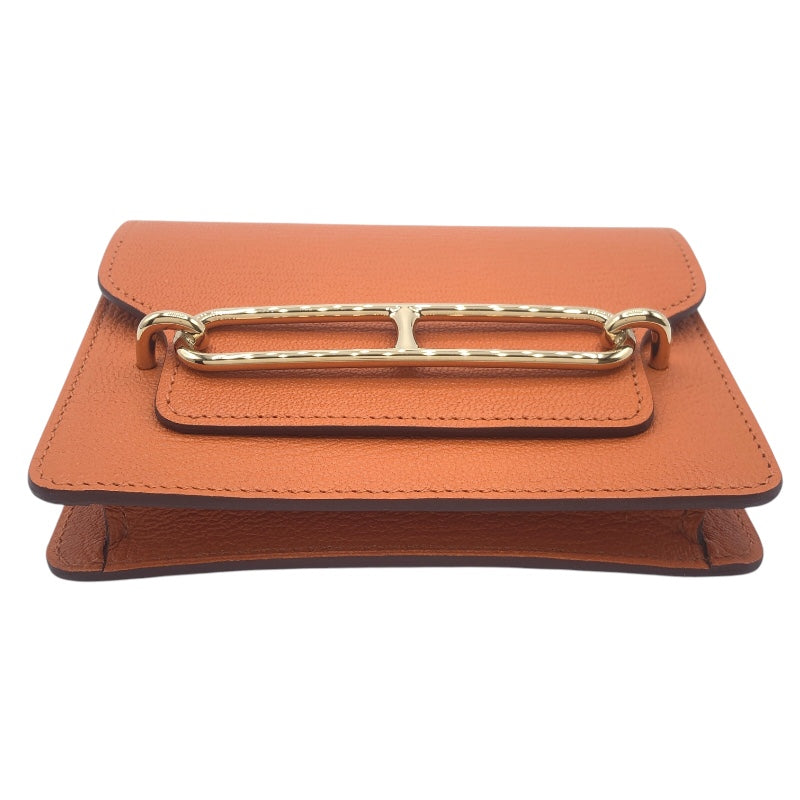 エルメス HERMES ロウリス　スリムウォレット B刻 ポティロン　GD金具 シェーブル レディース 二つ折り財布