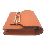 エルメス HERMES ロウリス　スリムウォレット B刻 ポティロン　GD金具 シェーブル レディース 二つ折り財布