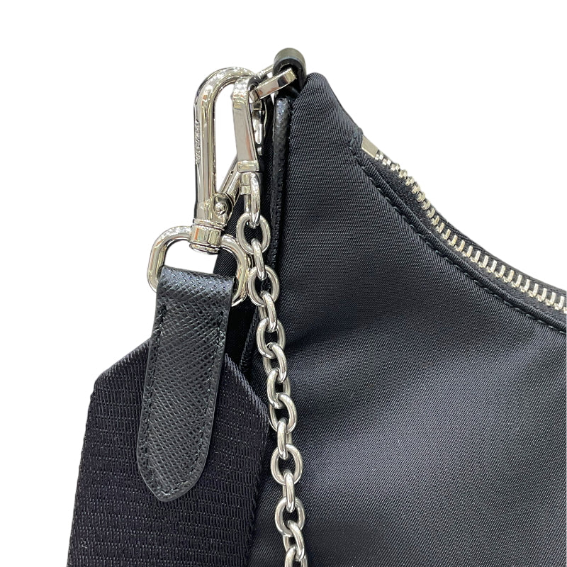 ブラック ナイロン 1BH204ショルダーバック