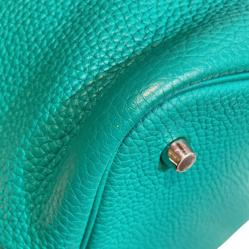 エルメス HERMES ピコタンロックMM C刻 ヴェールヴェローヌ シルバー金具 トリヨンクレマンス レディース ハンドバッグ