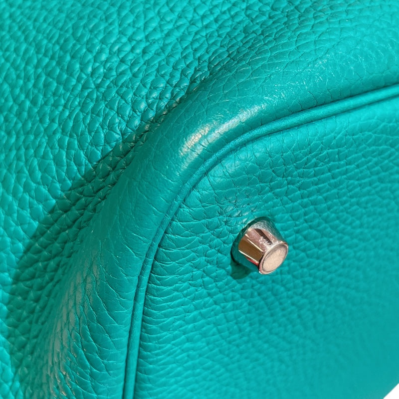 エルメス HERMES ピコタンロックMM C刻 ヴェールヴェローヌ シルバー金具 トリヨンクレマンス レディース ハンドバッグ