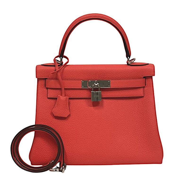 エルメス HERMES ケリー28 内縫い U刻 ローズアザレ シルバー金具 トリヨン レディース ハンドバッグ