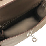 エルメス HERMES ケリー25 内縫い B刻印 エトゥープ シルバー金具 トゴ レディース ショルダーバッグ
