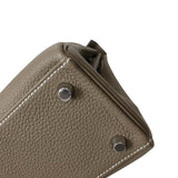 エルメス HERMES ケリー25 内縫い B刻印 エトゥープ シルバー金具 トゴ レディース ショルダーバッグ