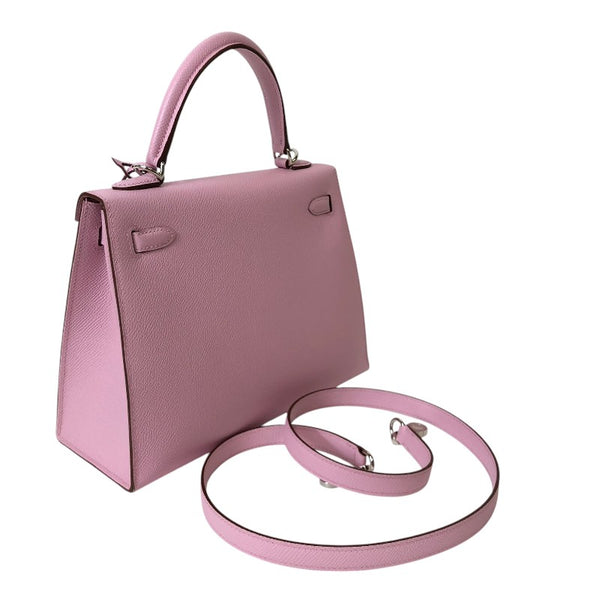 エルメス HERMES ケリー25 外縫い U刻印 モーヴシルベストル シルバー金具 エプソン レディース ショルダーバッグ
