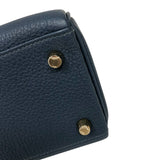 エルメス HERMES ケリー25 内縫い W刻印 ブルードプリュス ゴールド金具 トゴ レディース ショルダーバッグ