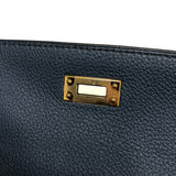 エルメス HERMES ケリー25 内縫い W刻印 ブルードプリュス ゴールド金具 トゴ レディース ショルダーバッグ